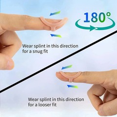 5PCS Oval Finger Splints Trigger Finger Kit for Size 2,3,4,5,6,7,8,9,10,11,12 US
