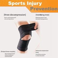 Eitonbu Adjustable Elastic Knee Wrap Compression Brace Support XXX-Large