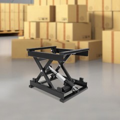 24V 18*15*7.2in Black Electric Scissor Lift Table For Material Transportation