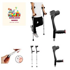 Forearm Crutches for Adults x2 Units, Open Cuff, Adult Crutches Adjustable, A…