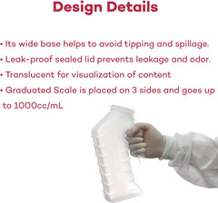 Urinals for Men Thick Firm Portable Urinal Urine Collection for Hospital Inco…