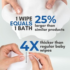 48 Pack Waterless Cleansing Wipes with Aloe – Ideal for Adults and Seniors