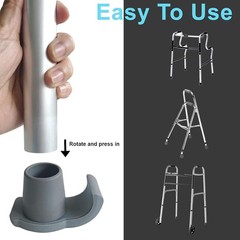 2 Pack Universal Walker Ski Glides for Seniors