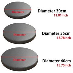 30/35/40cm Slow Rebound Foam Round Cushion Waterproof PU Leather Ergonomi