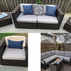 10 Size Patio Chair Seat Covers , Windproof, Water Resistant Patio Cushion Slip