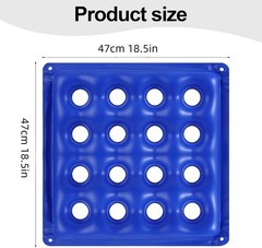 Soft Rectangular 2-Pack Inflatable Cushions with Air Pumps for Travel & Office