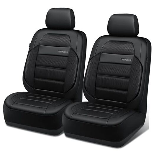 Memory Foam Seat Covers Front, Airy Cool Mesh Thick Car Seat Covers, black