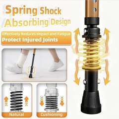 Forearm Crutches for Adults Gold 1 Pair 10 Level