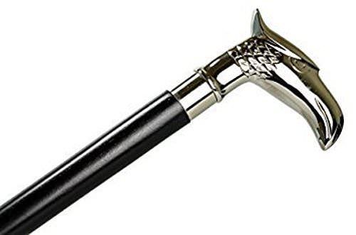 Vintage Designer Solid Brass Eagle head Wooden Walking Stick Cane Antique Gift