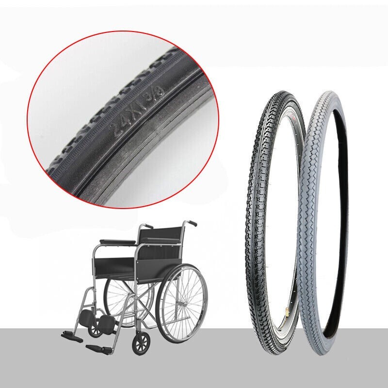 Black Solid Wheelchair Tyre 24×1 3/8 inch F1