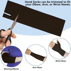 Hand Socks for Splint (Pack of 6),Thin Stockinette Tubing for Arm,Wrist Brace wi