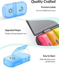 1 Set 7 Days Weekly Pill Case Pillbox Medicine Tablet Box Portable Travel Drugs