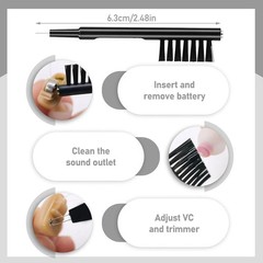 13-Piece Hearing Aid Cleaning Kit Tools Brush Magnifier Screwdriver Storage Bag