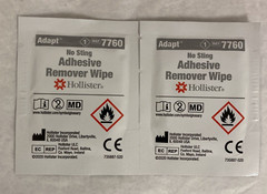 4 Boxes, Hollister 7760 Adapt, Universal Remover Wipes, No Sting Exp. 2029/2030