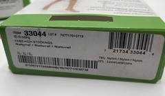 Lot Of 2 Therafirm Light Support Knee High Natural Stockings XL 10-15mmHg NEW!!