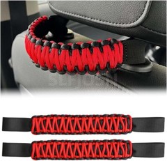 2Pcs Headrest Grab Handles Car Front Rear Seat Back Roll Bar Grip Handles Kit