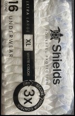 Shields Powerful Protection White Mens Incontinence Underwear Sz XL USA