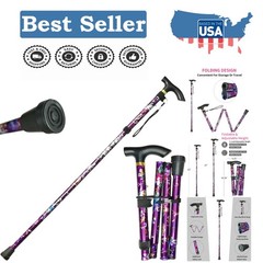 Adjustable Folding Walking Cane – Compact, Lightweight & Slip-Resistant Canes