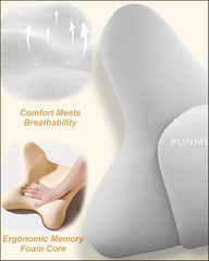 Lumbar Support Pillow for Car, Memory Foam Car Seat Back Support Pillow, Wraparo