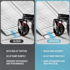 6 Ft Aluminum Multi-Folding Wheelchair Scooter Mobility Ramp Portable Non-Slip