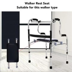 Folding Walker Attachable Seat Walker Accessories for Handicapped Seniors v1