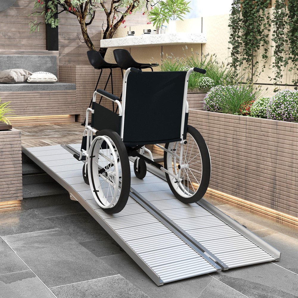 Portable Portable Wheelchair Ramp for Home, Threshold Handicap Ramp 8′