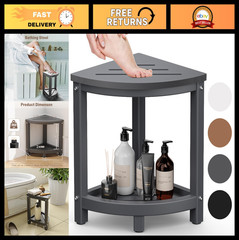 Waterproof Shower Stool & Corner Bench Seat for Shaving Legs, Indoor/Outdoor Use