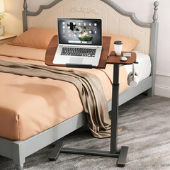 Overbed Bedside Table with Wheels,Tiltable Hospital Bed Table, Pneumatic Adjusta