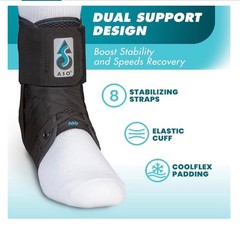Med Spec ASO Ankle Stabilizer Small Black – Ankle Brace – Open Box NEW L@@K!