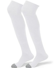 High Football Socks Multiple Sizes over the Knee Baseball Medium Gray and White