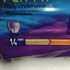 Prevail Per-Fit Women’s XL 58-68in Extra Absorbency Odor Guard Purple 14ct