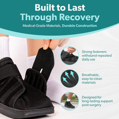 Braceability Closed Toe Medical Walking Shoe – Lightweight Broken Toe Cast Boot,