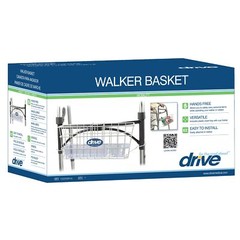 Drive Medical Walker Basket With Plastic Tray & Cup Holder Included 10200B