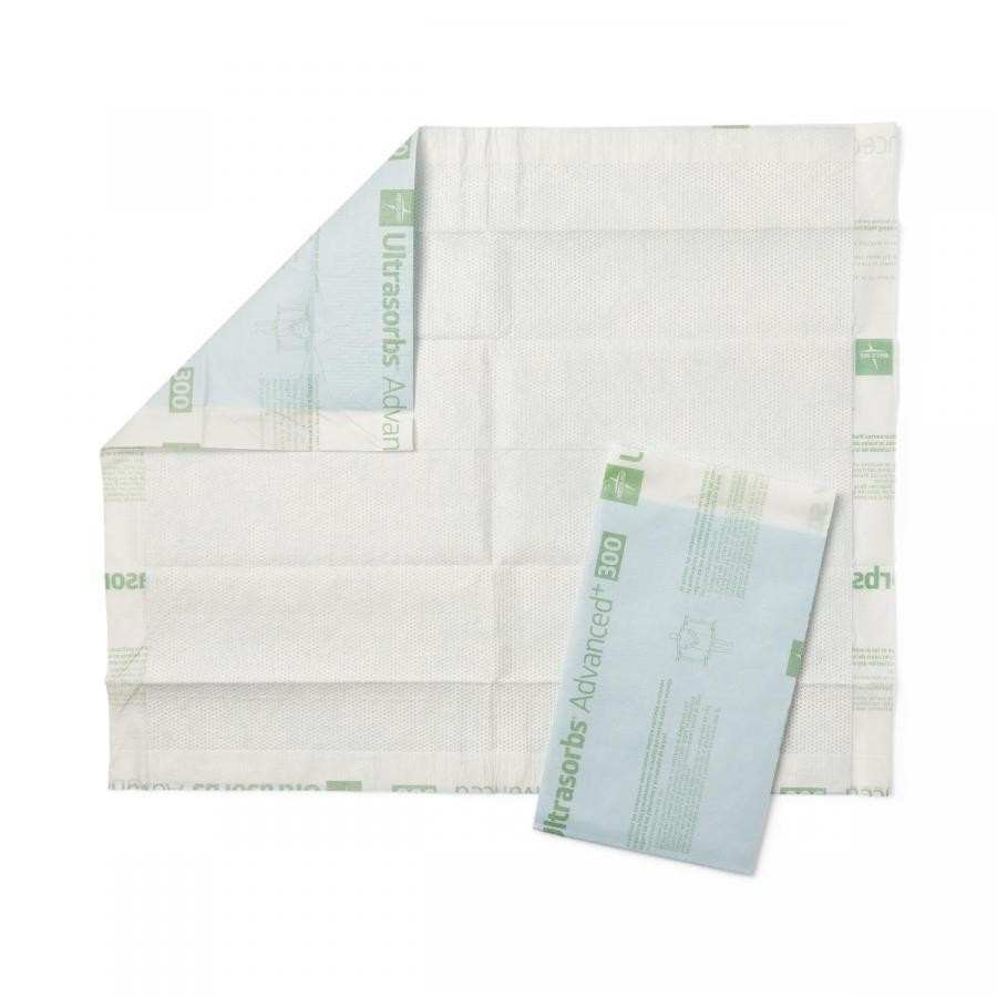 Medline Ultrasorbs Advanced+ Premium Underpad 30×36″ Extra Absorb 300 Lb Cap. 10