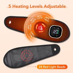 Cordless Hand Wrist Massager Pain Relief with 5 Heating Levels 3 Vibration Modes