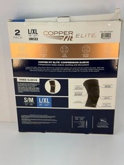 Compression Knee Sleeve | Small/Medium 12″-16″ | Copper Fit Elite | 2 Pack | 159