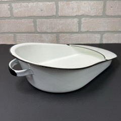 Vintage Jones Fracture Bed Pan No. 70010 Enamelware Porcelain W/ Original Box