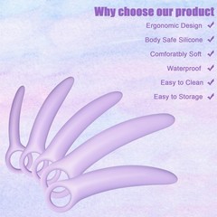5 Size Silicone Pelvic Floor Muscle Dilator Exerciser Trainer Set Silicone Dilat