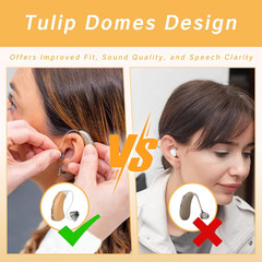 10 Counts Hearing Aid Ear Tips Replacement Fit Standard Receiver Tulip Domes Dar