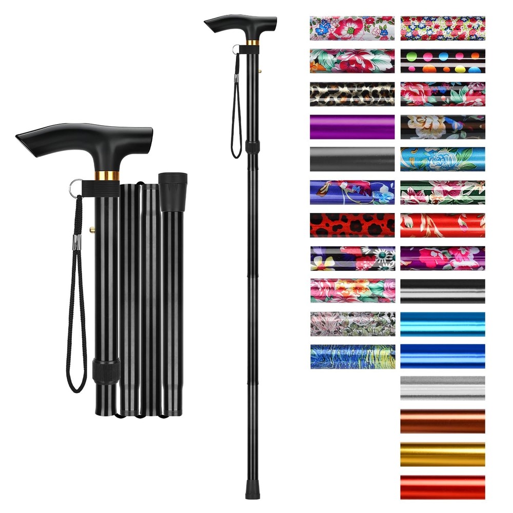 supregear Folding Cane, 5-Level Adjustable Height Walking Stick Lightweight Coll