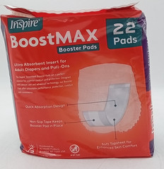 Inspire Incontinence Booster Pads Super Absorbent 22 ct. NIP