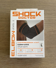 Shock Doctor Compression Knit Tennis/Golf Elbow Sleeve Black Brand New Large