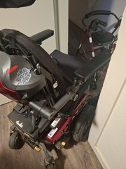 iLevel Electric Power Wheelchair 6-Wheel Red/Black Joystick Headrest Seat Belt