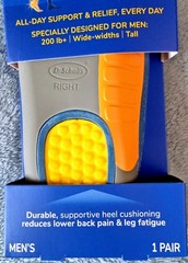 1 PAIR Men’s Dr Scholls Heavy Duty Support Insoles Pain Relief Shoe Sizes 8-14