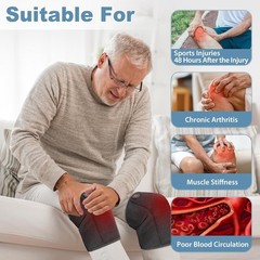 Heated Knee Brace Cordless 3Mode 3000mAh Pair Arthritis Warmer Wrap Men Women
