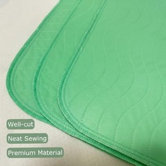2 PCS Soft Mattress Protector 18×24″ Absorbent Washable Bed Pads Green Blue