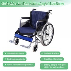 Patient Transfer Wheelchair Seat Cushion Lift Stair Slide Board Safety Blue Pad