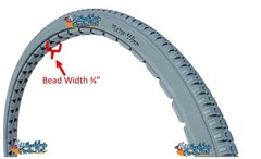 25″ x 1 3/8″ SOLID POLYURETHANE TIRE IN GREY COLOR