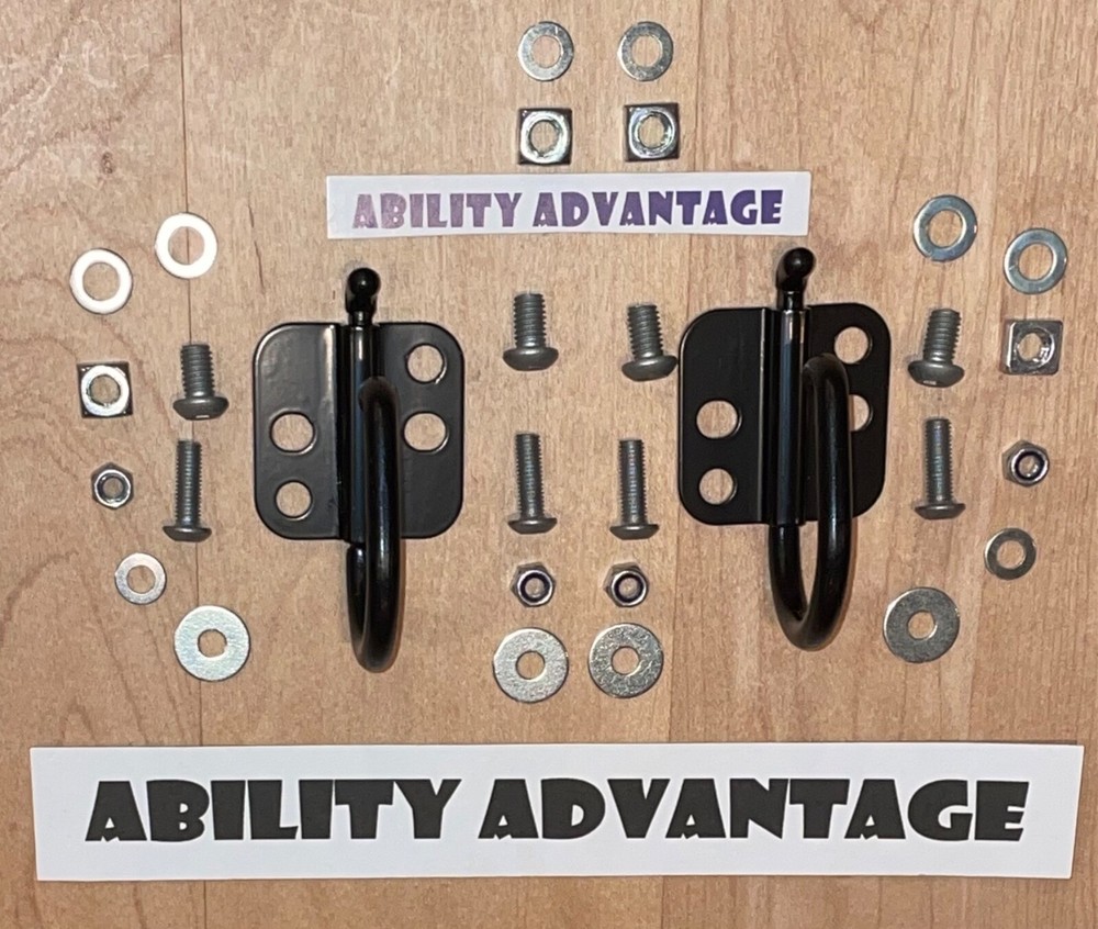 NEW: Permobil Unitrack Backpack Medical Necessities / Bag Hook Pair, Hardware.