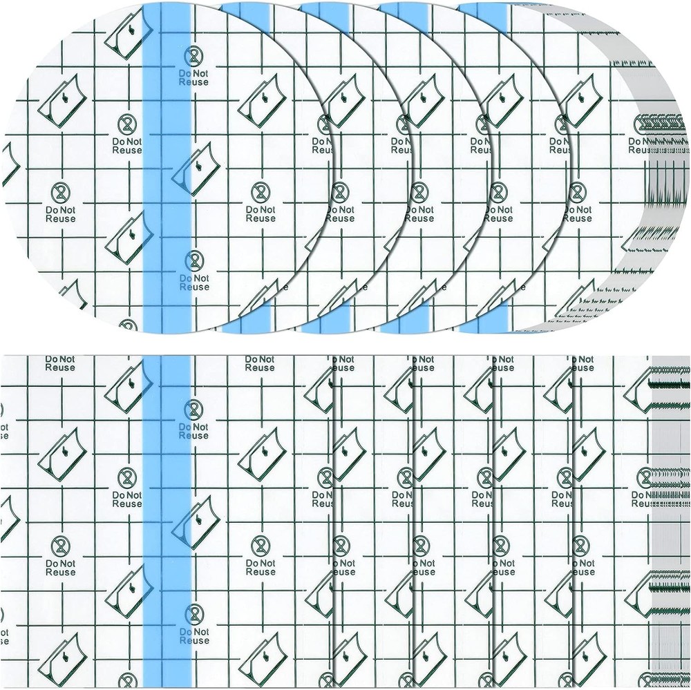 50 Pieces Waterproof Adhesive Bandages Transparent Stretch 4 x 4 Inch